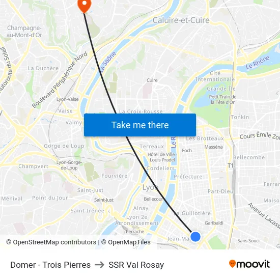 Domer - Trois Pierres to SSR Val Rosay map