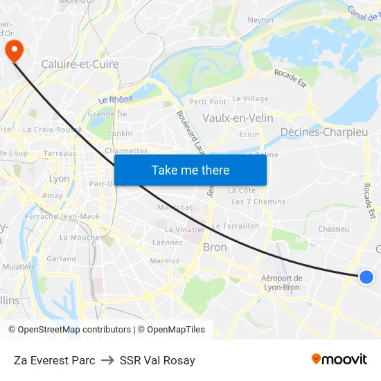 Za Everest Parc to SSR Val Rosay map