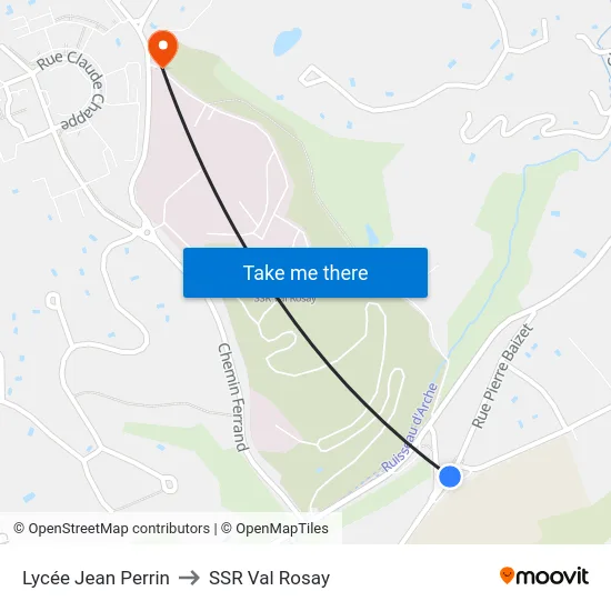 Lycée Jean Perrin to SSR Val Rosay map
