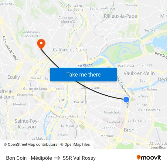 Bon Coin - Médipôle to SSR Val Rosay map