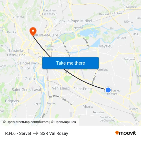 R.N.6 - Servet to SSR Val Rosay map