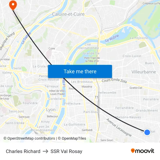 Charles Richard to SSR Val Rosay map