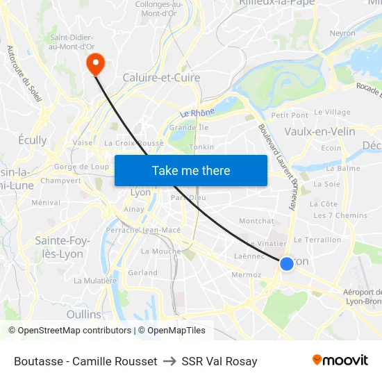 Boutasse - Camille Rousset to SSR Val Rosay map