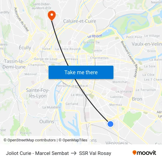 Joliot Curie - Marcel Sembat to SSR Val Rosay map