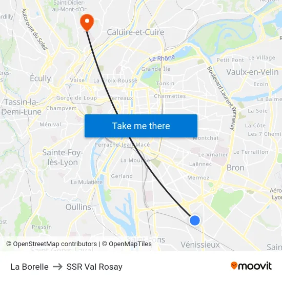 La Borelle to SSR Val Rosay map