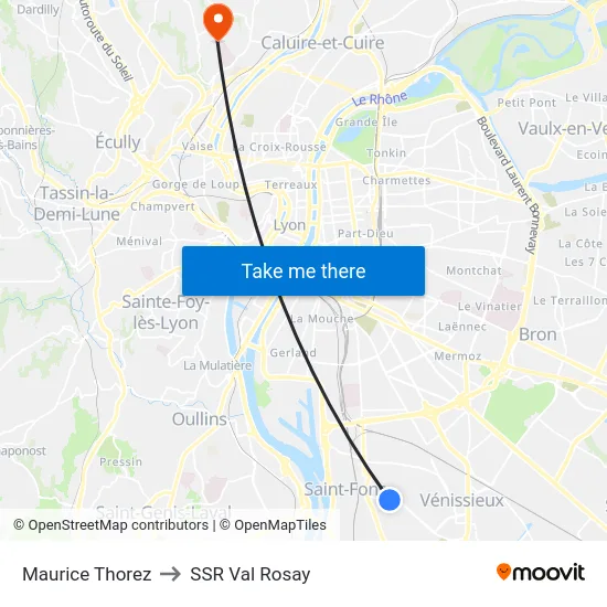 Maurice Thorez to SSR Val Rosay map