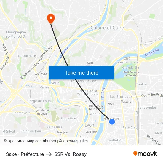 Saxe - Préfecture to SSR Val Rosay map