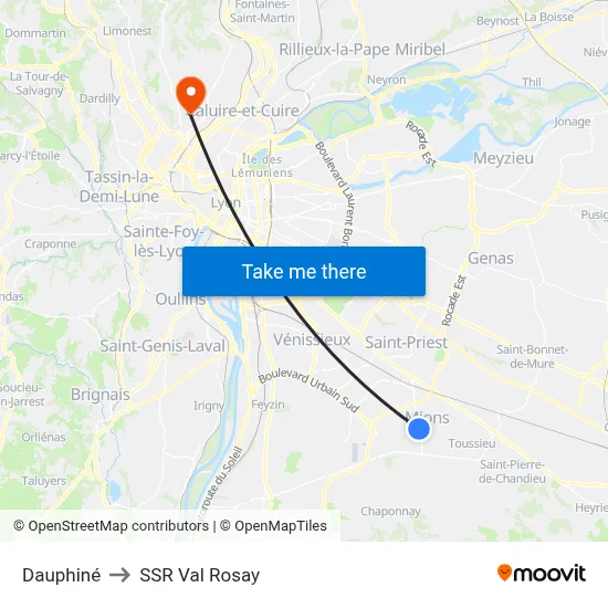 Dauphiné to SSR Val Rosay map