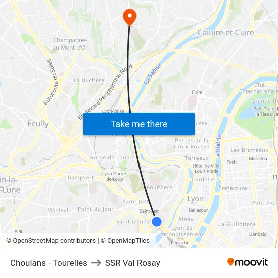 Choulans - Tourelles to SSR Val Rosay map