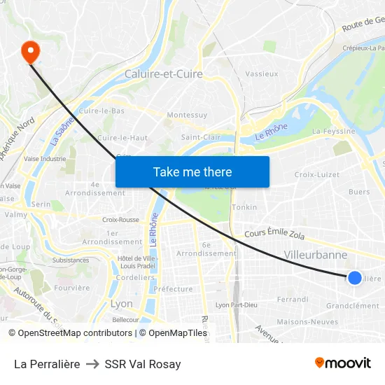 La Perralière to SSR Val Rosay map