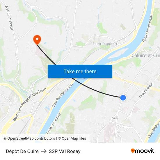 Dépôt De Cuire to SSR Val Rosay map