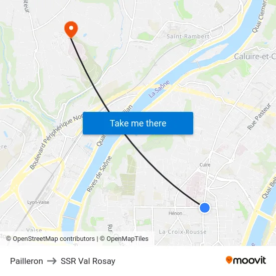 Pailleron to SSR Val Rosay map