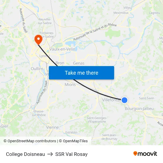 College Doisneau to SSR Val Rosay map