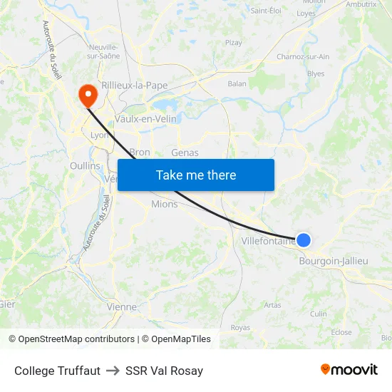 College Truffaut to SSR Val Rosay map