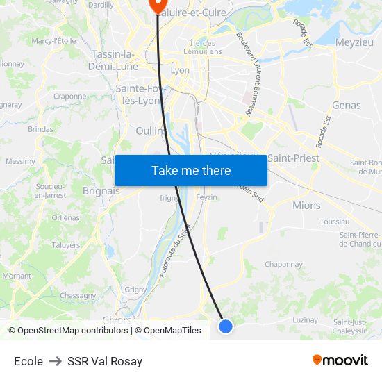 Ecole to SSR Val Rosay map