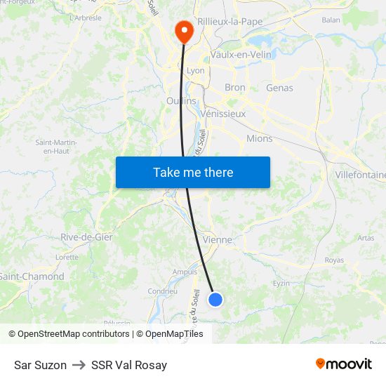 Sar Suzon to SSR Val Rosay map
