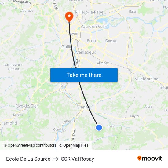 Ecole De La Source to SSR Val Rosay map