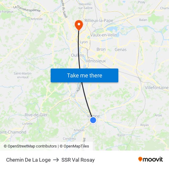 Chemin De La Loge to SSR Val Rosay map