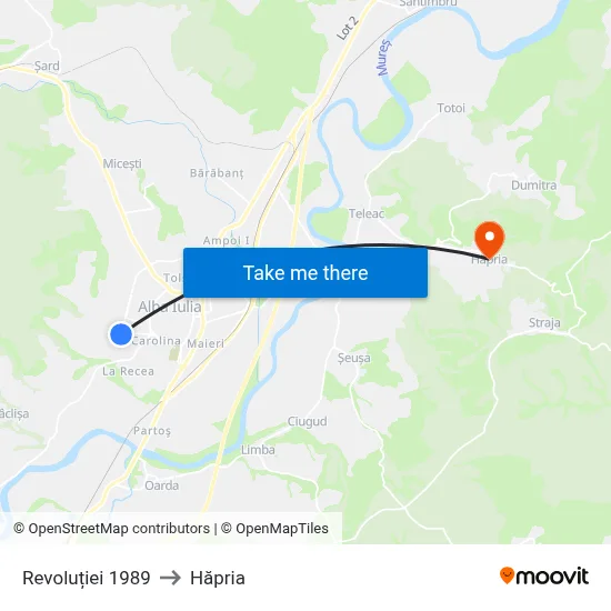 Revoluției 1989 to Hăpria map