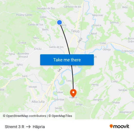 Stremt 3 R to Hăpria map