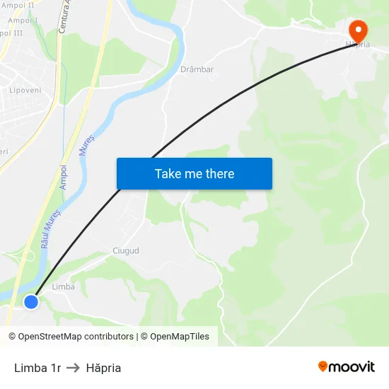 Limba 1r to Hăpria map