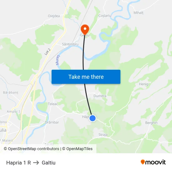 Hapria 1 R to Galtiu map