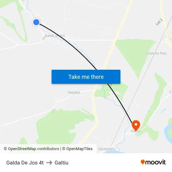 Galda De Jos 4t to Galtiu map