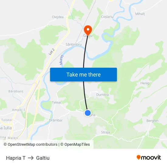 Hapria T to Galtiu map