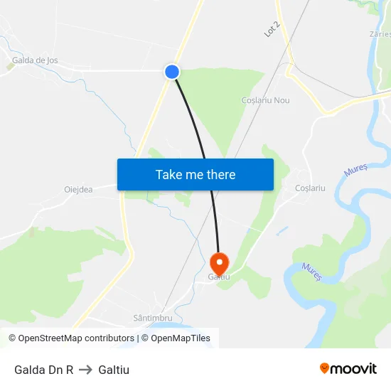 Galda Dn R to Galtiu map