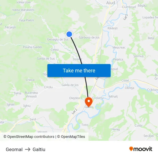 Geomal to Galtiu map