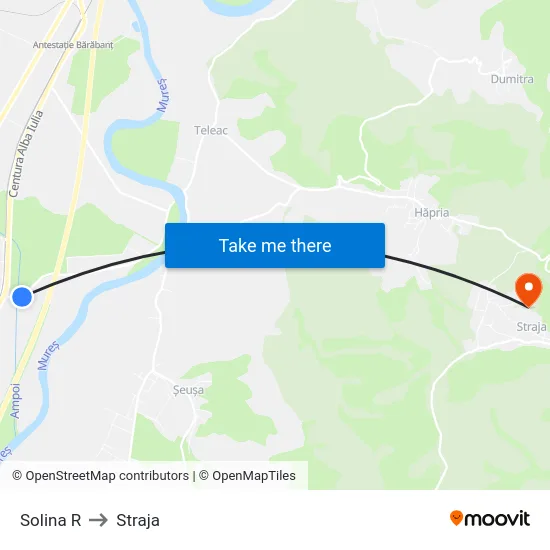 Solina R to Straja map