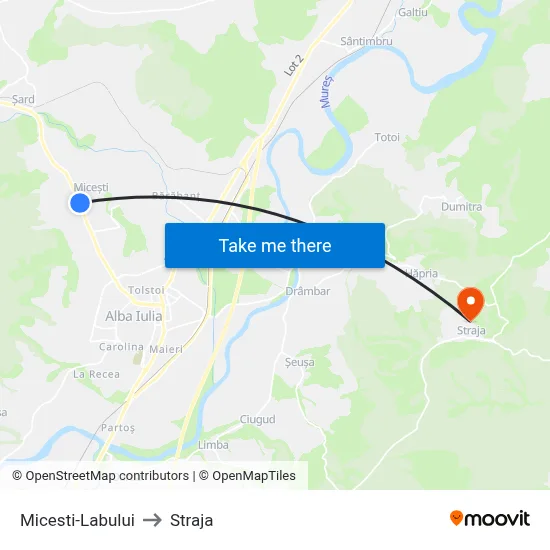 Micesti-Labului to Straja map