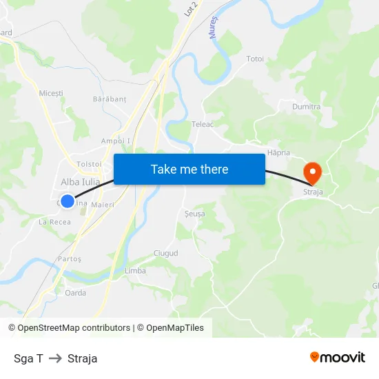 Sga T to Straja map