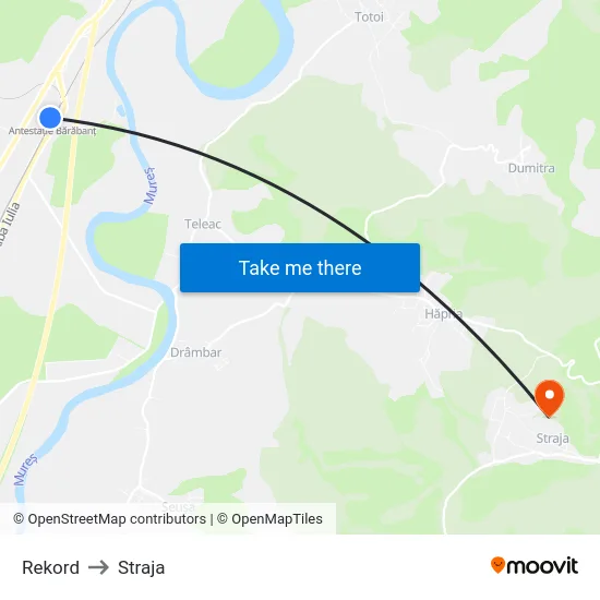 Rekord to Straja map