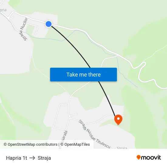 Hapria 1 T to Straja map