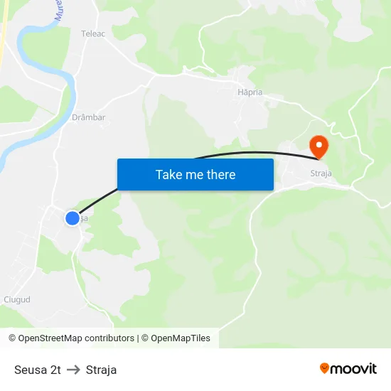 Seusa 2t to Straja map