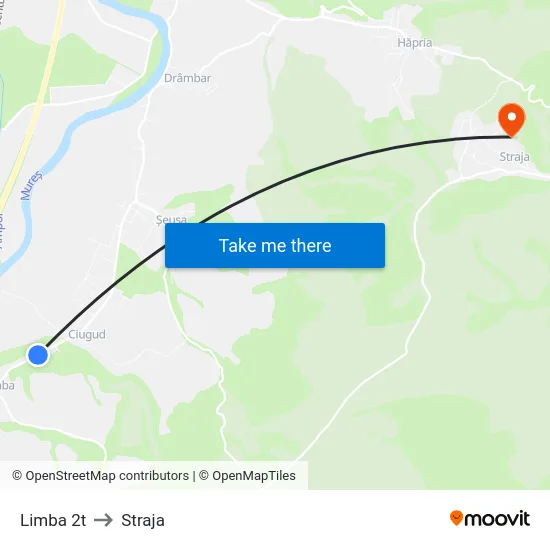 Limba 2 T to Straja map