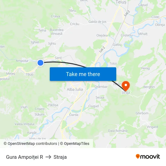 Gura Ampoiței R to Straja map