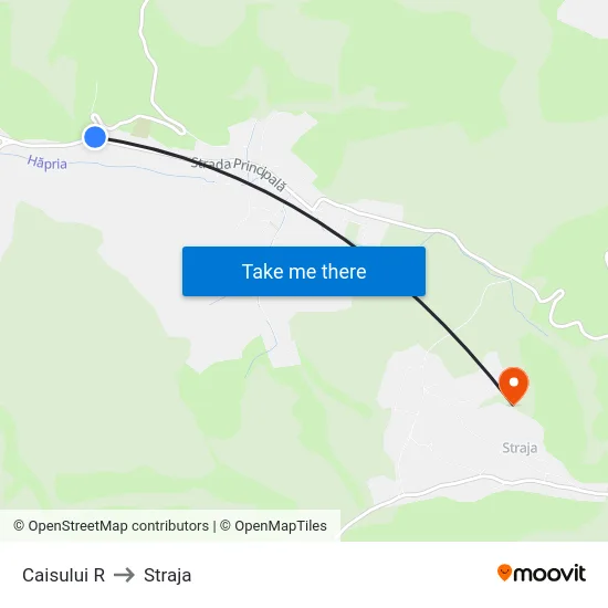 Caisului R to Straja map