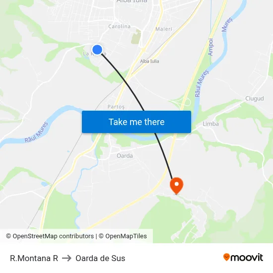 R.Montana R to Oarda de Sus map