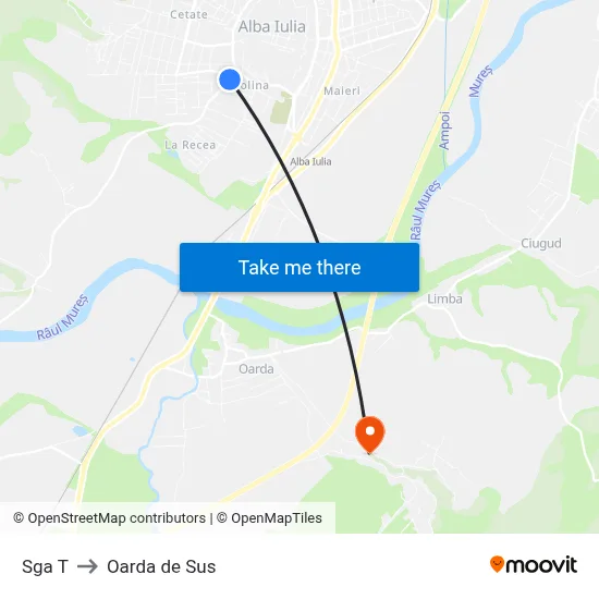 Sga T to Oarda de Sus map