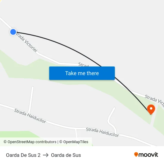 Oarda De Sus 2 to Oarda de Sus map