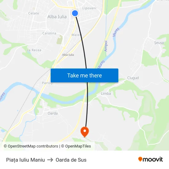 Piața Iuliu Maniu to Oarda de Sus map