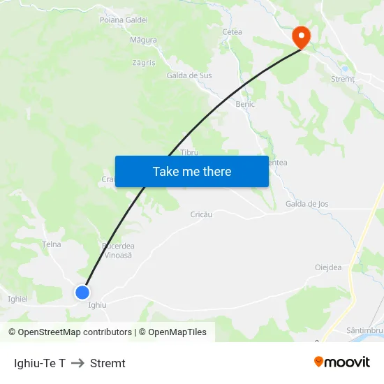 Ighiu-Te T to Stremt map