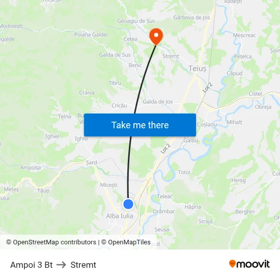 Ampoi 3 Bt to Stremt map