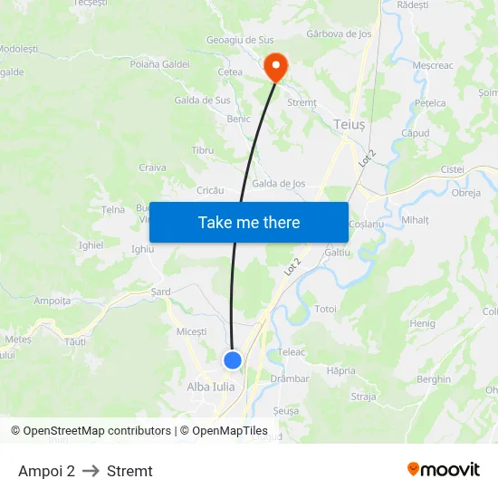 Ampoi 2 to Stremt map