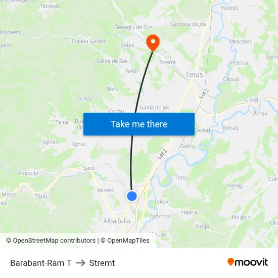 Barabant-Ram T to Stremt map