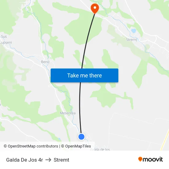 Galda De Jos 4r to Stremt map