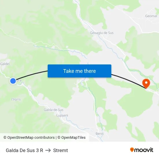 Galda De Sus 3 R to Stremt map