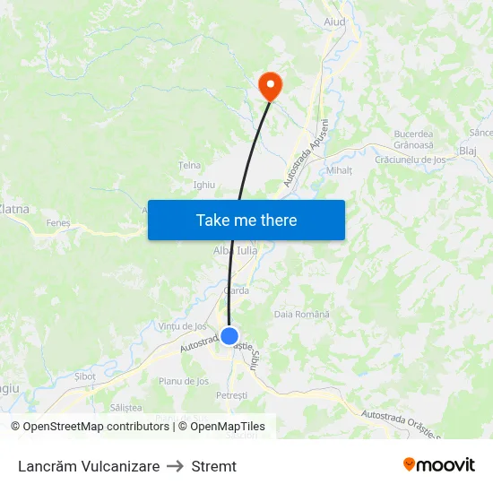 Lancrăm Vulcanizare to Stremt map